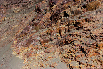 Texture of rocks. Mountain landscape. Tourism, travel. Background, design element.