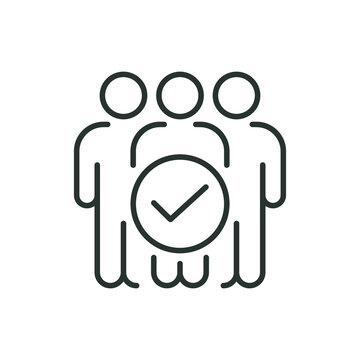 Eligible line Icon. Simple outline style. Able, adept, adequate, capable, competent, deserving, dextrose concept. Vector illustration isolated on white background. Thin stroke EPS 10.