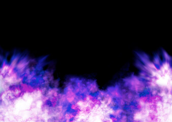 爆発 火 炎　背景 フレーム　グラフィック イラスト　青 紫
