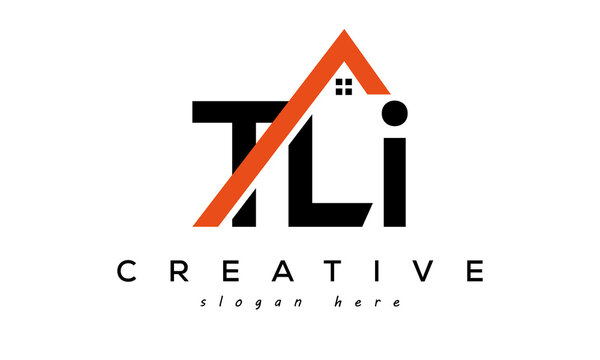 TLI letters real estate construction logo vector	