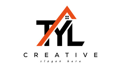 TYL letters real estate construction logo vector