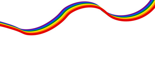 LGBT ribbon, tape. LGBT banner. Template design, vector illustration. Geometric shapes in the colors on the rainbow. Colorful symbols. Gay pride collection.