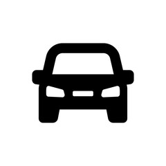 Car icon. Auto vehicle isolated. Transport icons. Automobile silhouette front view. Sedan car, vehicle or automobile symbol on white background 