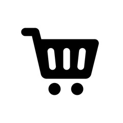 Cart vector icon. Shopping trolley symbol.