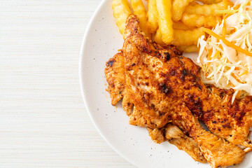 grilled spicy barbecue chicken steak