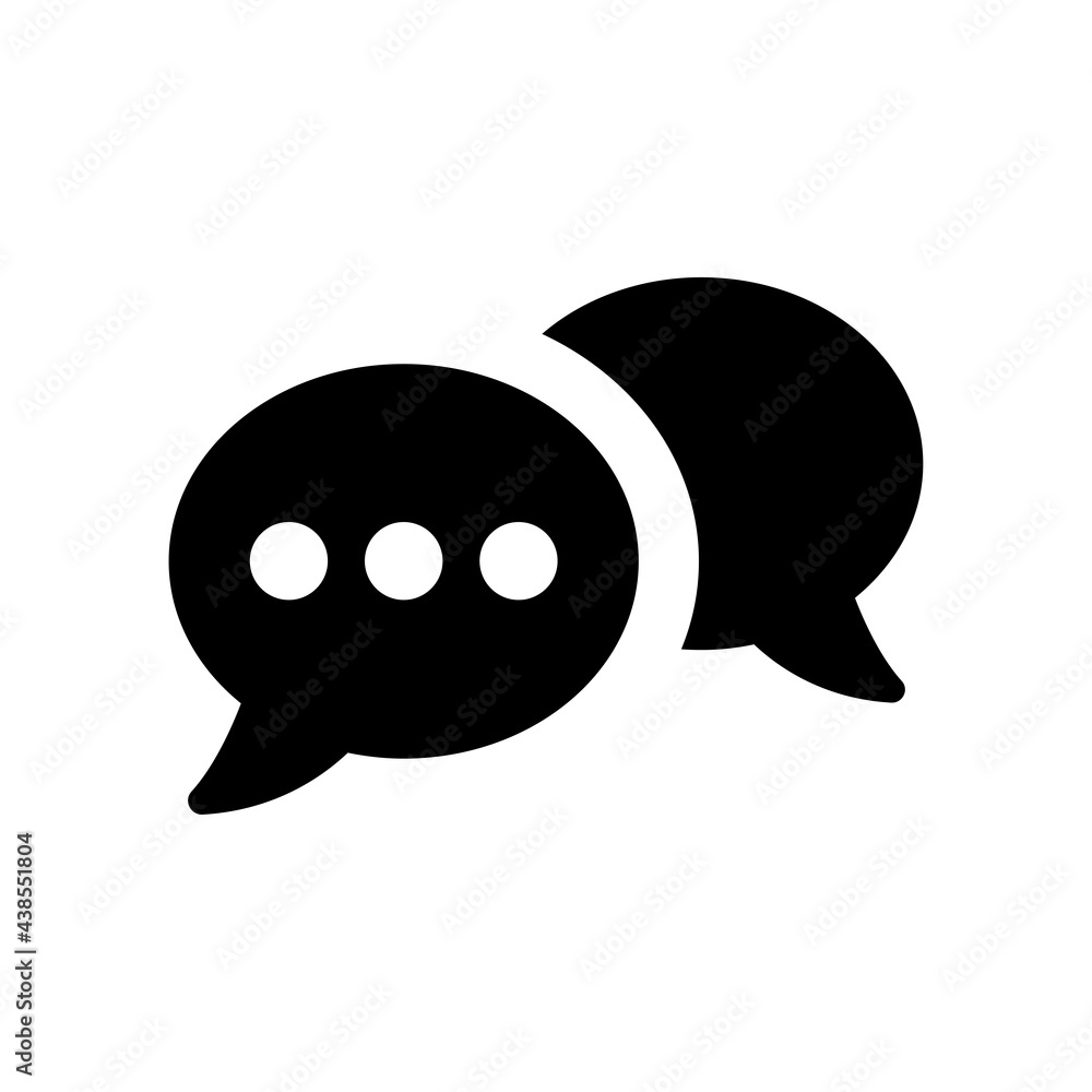 Poster Chatting or messaging bubbles icon vector