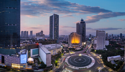 Hotel Indonesia roundabout. this statue is also a welcome statue of indonesia. 