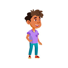 happy hispanic boy in cinema cartoon vector. happy hispanic boy in cinema character. isolated flat cartoon illustration