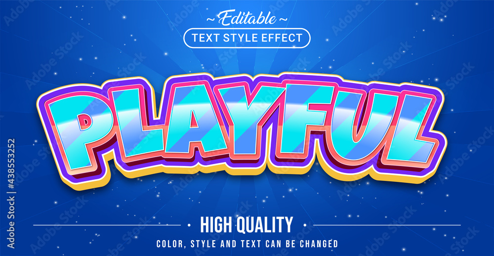 Poster Editable text style effect - Playful text style theme.