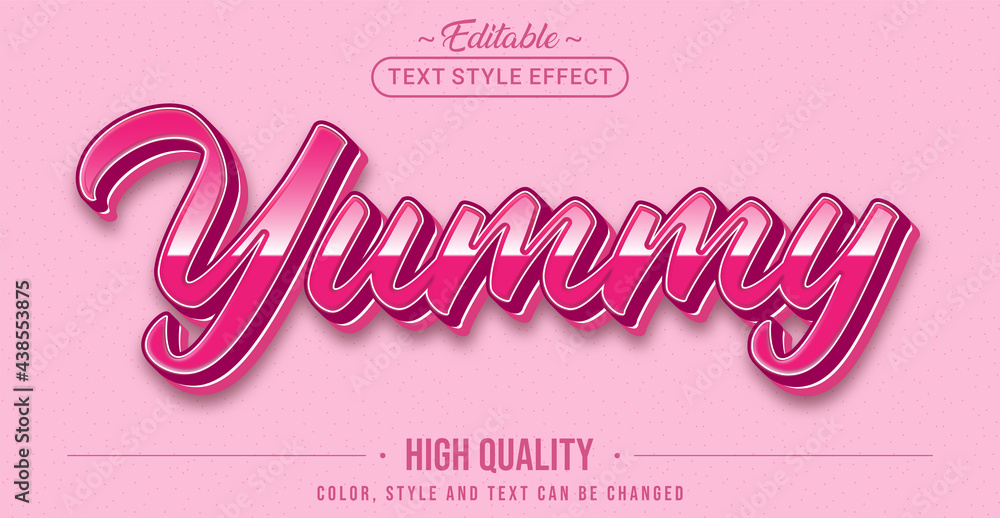 Aufkleber Editable text style effect - Yummy text style theme.