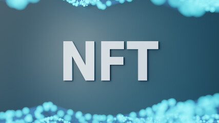 Abstract network of nodes NFT finance concept