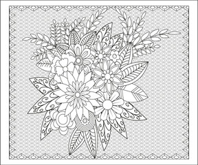 flower coloring pages for adutl