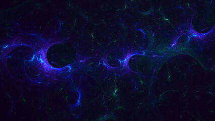 3D rendering abstract blue fractal light background