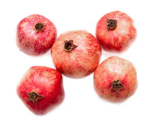 pomegranate fruit on white background