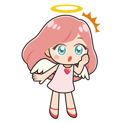 驚く天使