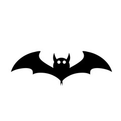 cartoon bat scary vector illustration halloween.
