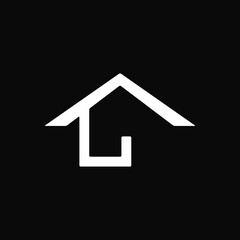 Minimalist Logotype. Combination of House and Letter G Logo Concept. Suitable for Logo, Icon, Symbol and Sign. Such as Agency Property, Company Identity Real Estate Logo