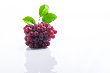 Red Grapes on white acrylic