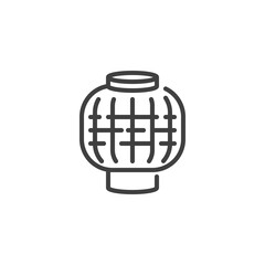 Lantern lamp line icon