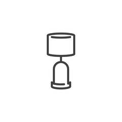 Night lamp line icon
