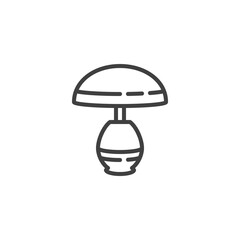 Desk lamp line icon