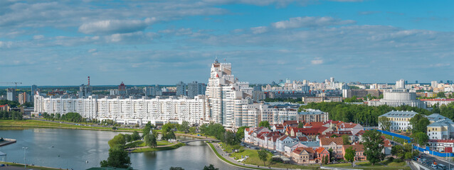 Obraz premium Minsk roofs of houses