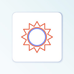 Line Sun icon isolated on white background. Colorful outline concept. Vector