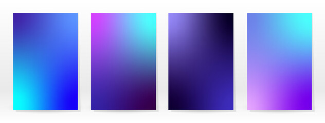 Minimal Poster. Pastel Soft. Blue Gradient Set.