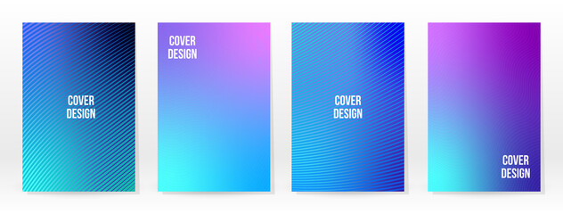 Minimal Poster. Pastel Soft. Blue Gradient Set.