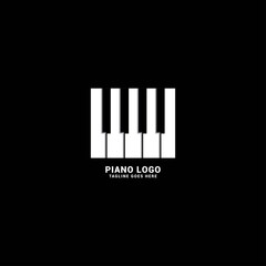 Piano logo icon vector template.