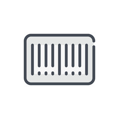 Barcode color line icon. Product information code vector outline colorful sign.