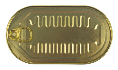 Tin can isolated on white background.