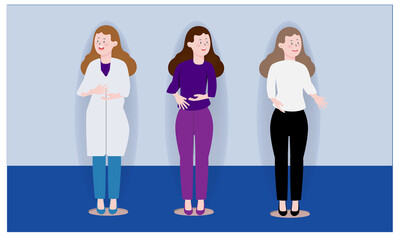 Fototapeta premium Girl vector model design