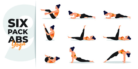 young girls practicing six-pack abs yoga poses
