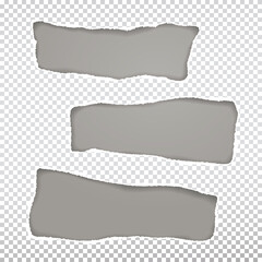 Obraz premium Oblong holes composition in squared paper with torn edges and soft shadow are on grey background. Vector illustration