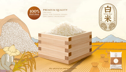 Template of rice product ad