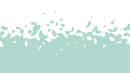 The transition from green to white with uneven border line, interpenetration of colors. Vector illustration