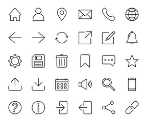 Fototapeta premium web icon set, website sign vector