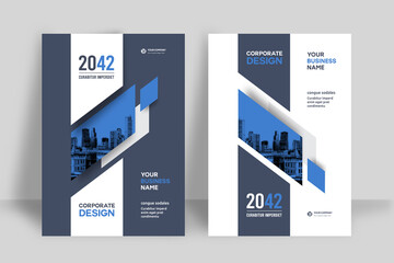 City Background Business Book Cover Design Template