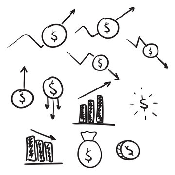 Set of vector money icons.