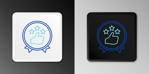 Line Consumer or customer product rating icon isolated on grey background. Colorful outline concept. Vector