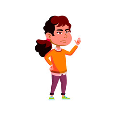 sad girl hurt palm on playground cartoon vector. sad girl hurt palm on playground character. isolated flat cartoon illustration