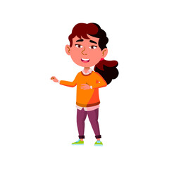 confused young girl looking at boyfriend cartoon vector. confused young girl looking at boyfriend character. isolated flat cartoon illustration