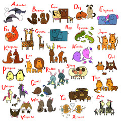 Funny Animal Family Alphabet