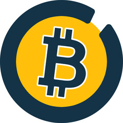 Bitcoin icon sign design