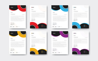 Abstract corporate business letterhead design template