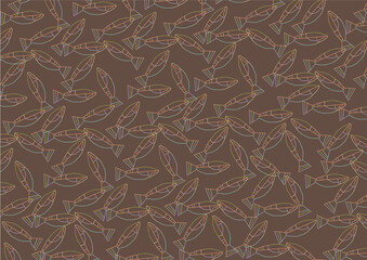 fish pattern lineart print backdrop