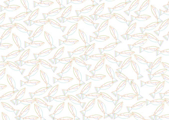 fish pattern lineart print backdrop