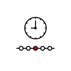 Timeline outline icon.