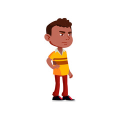 sad boy losing in game cartoon vector. sad boy losing in game character. isolated flat cartoon illustration